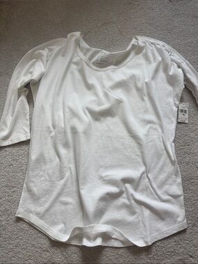 GAP Long Sleeve Tee with Shoulder Buttons